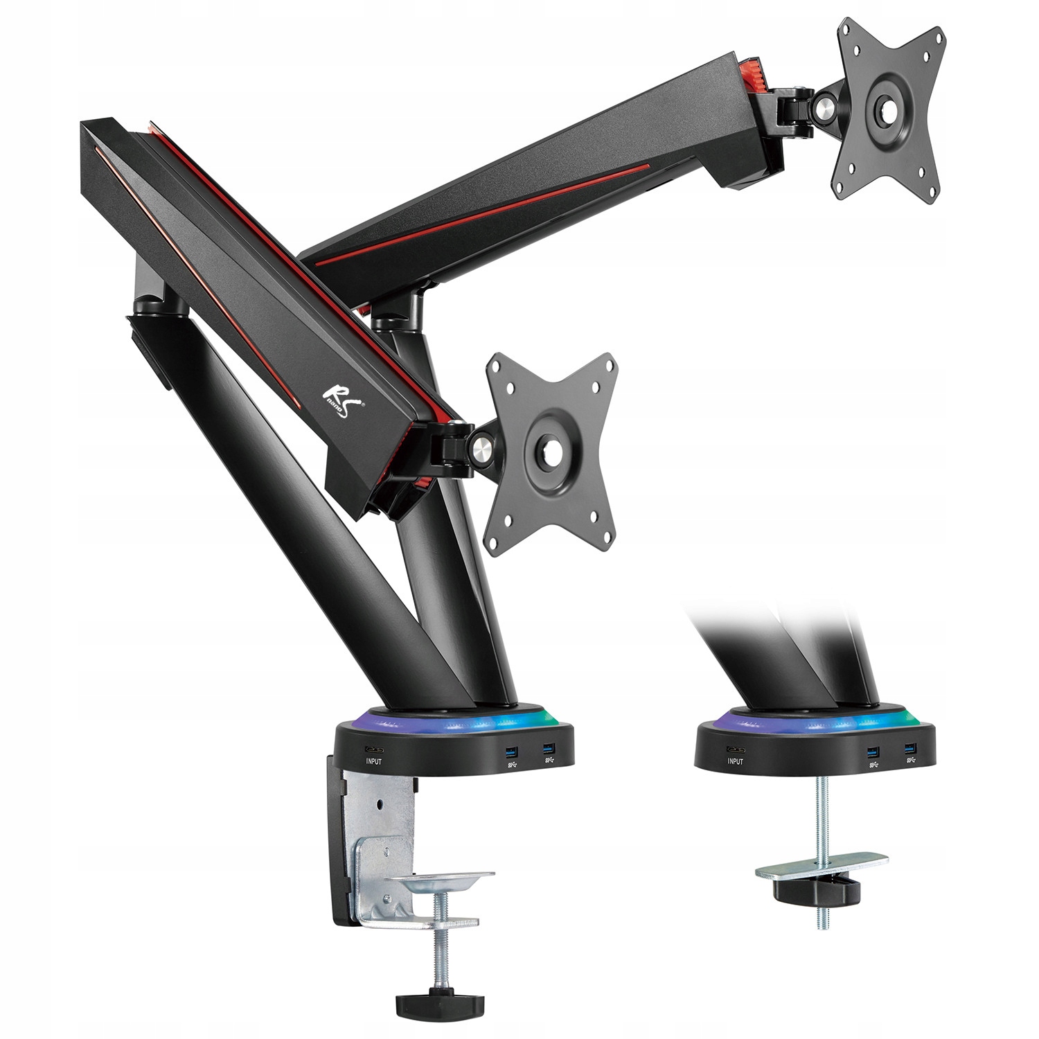 Herný držiak na 2 LCD monitory NanoRS, 17-32", 2 x 8 kg (max 16 kg), vesa