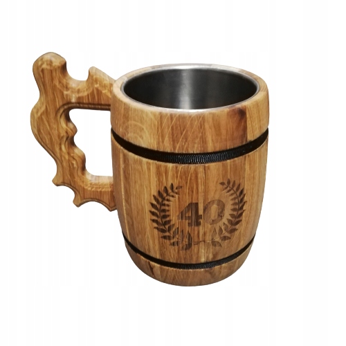 Pivní Sklenice Dřevěný Na Pivo gravírování k 40. narozeninám