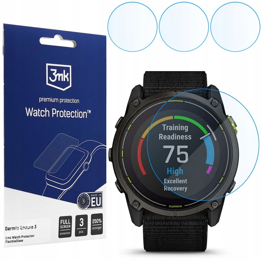 3x Szkło Hybrydowe Ochronne 3mk Watch Protection do Garmin Enduro 3