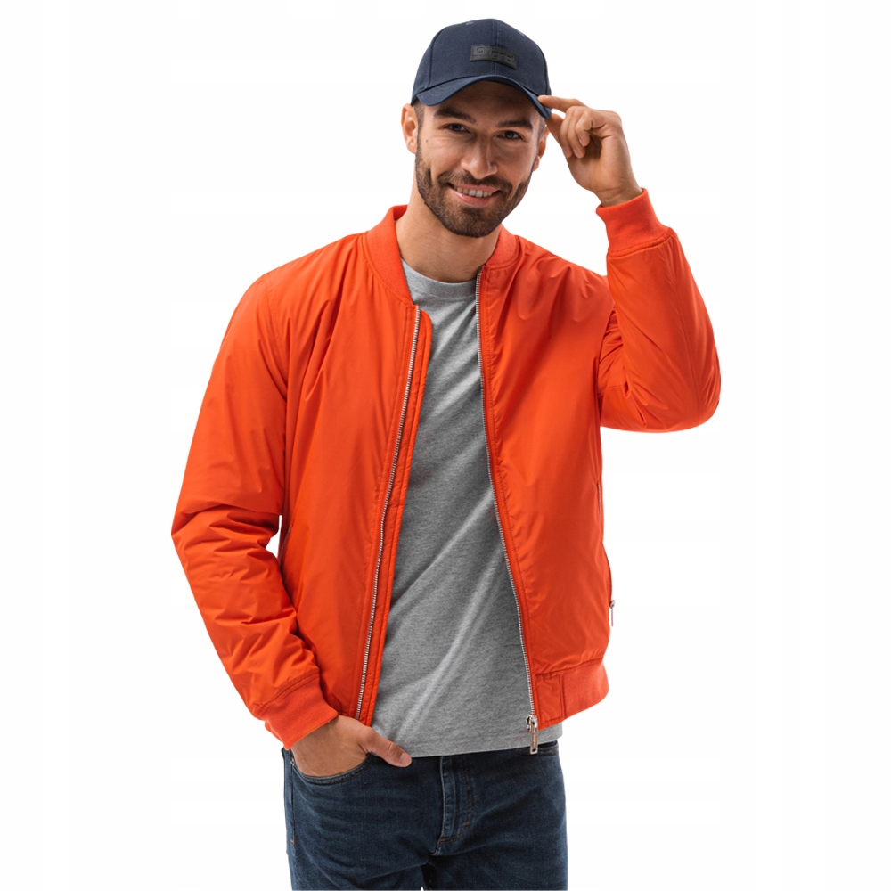 

Kurtka męska przejściowa bomber C538 ceglasta M