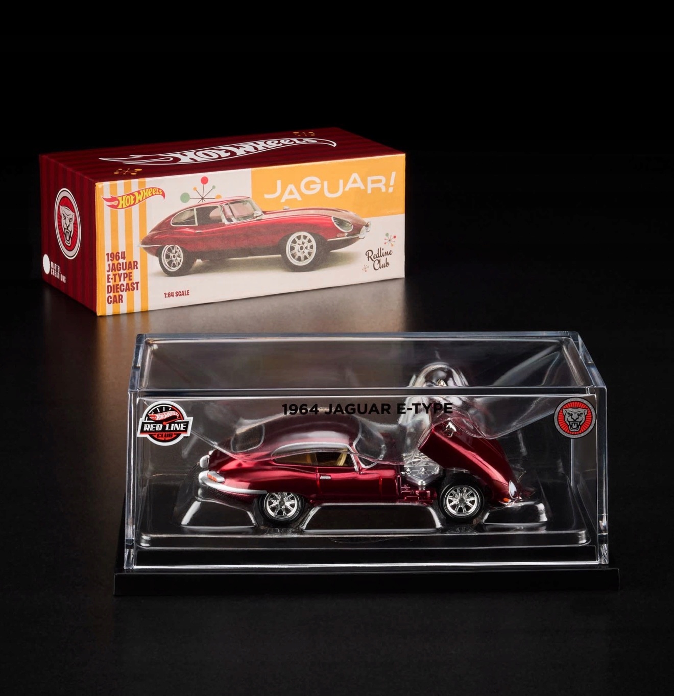 Hot Wheels Rlc Red Line Club 1964 Jaguar E-Type Czerwony Kolekcjonerski