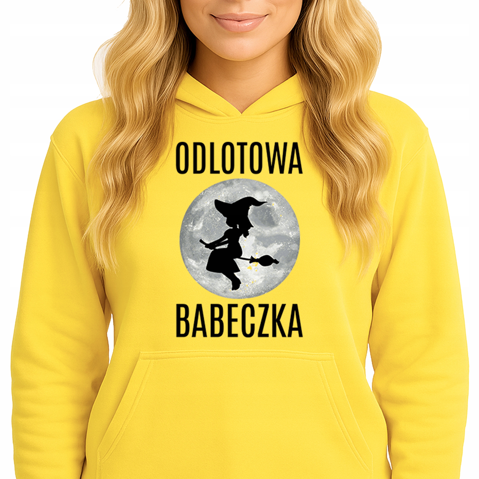 Mikina S Kapucí Žlutá bavlněná mikina s kapucí Módní Youth Odletová bábovka S