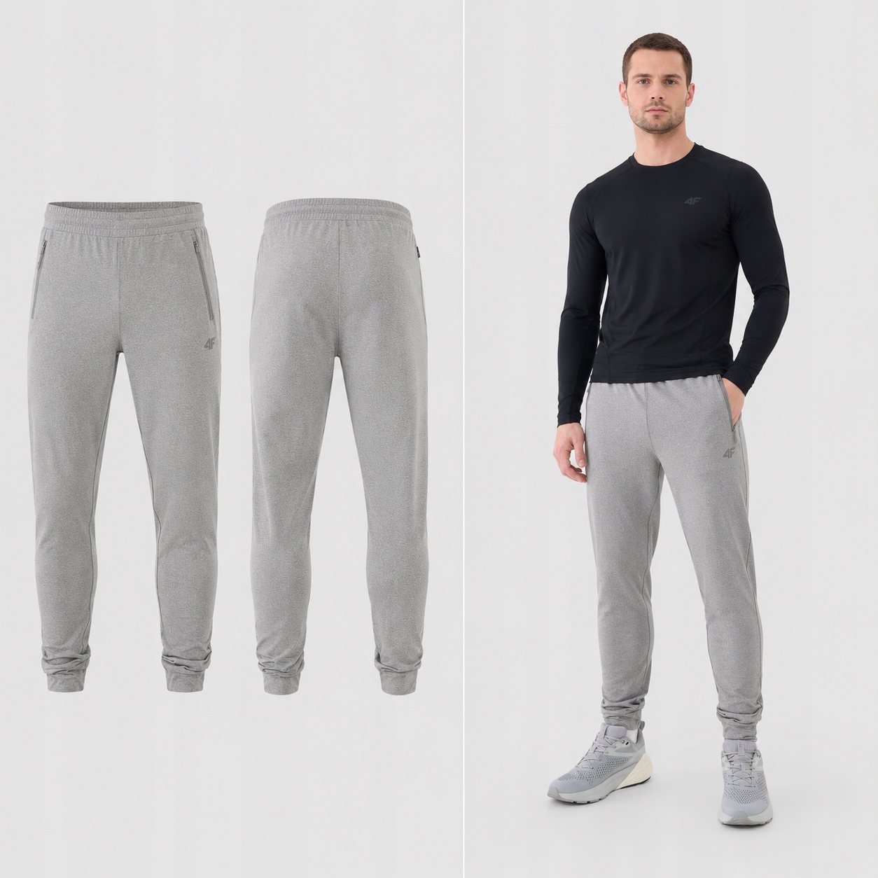 Spodnie Męskie Treningowe 4F Dresy Sportowe Szybkoschnące XL M1046 SS26