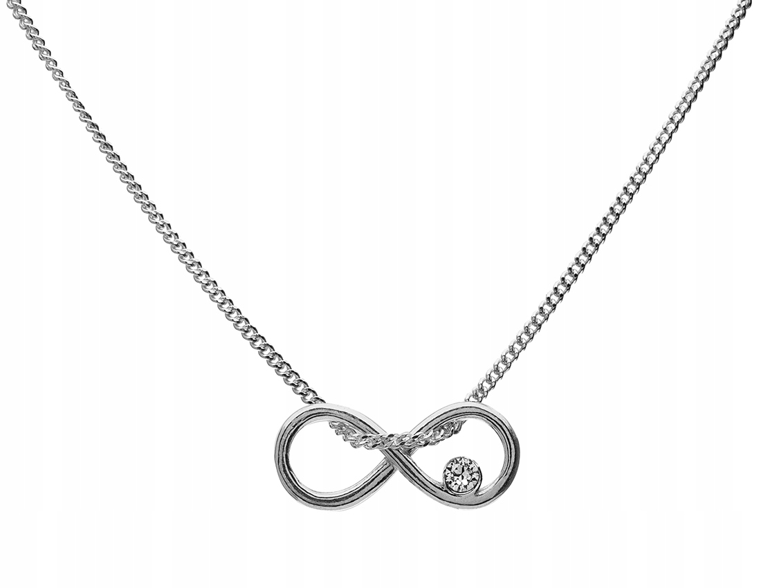 

Naszyjnik celebrytka srebrna 925 infinity 42+4cm