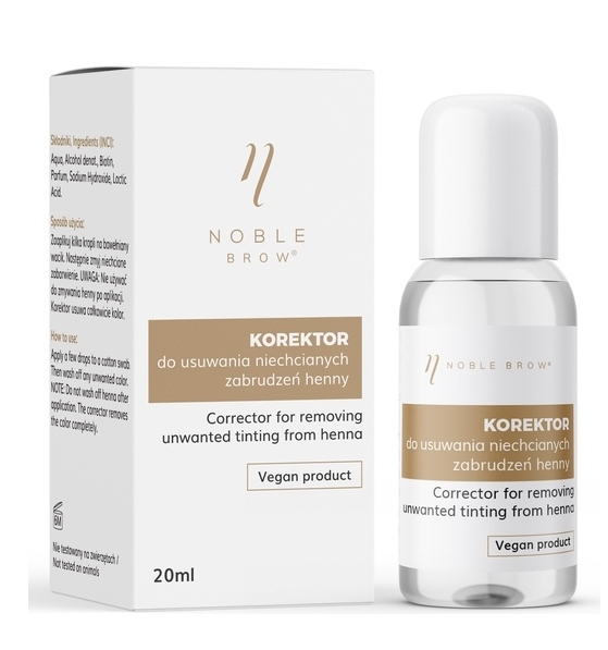 NOBLE LASHES Brow korektor do usuwania henny 20 ML