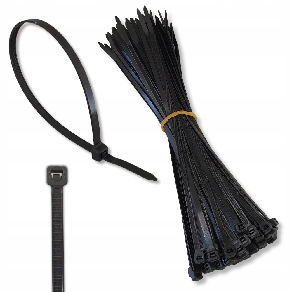 

Opaski kablowe zaciskowe trytki 7,6x300 czarne Uv