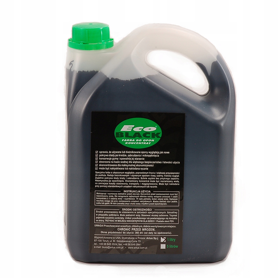 Farba na pneumatiky Eco Black Koncentrát 3 litre