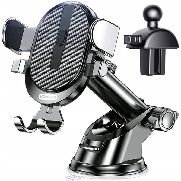 Uchwyt Do Samochodu Na Telefon Szybę Kratki Kokpit Samochodowy Regulowany