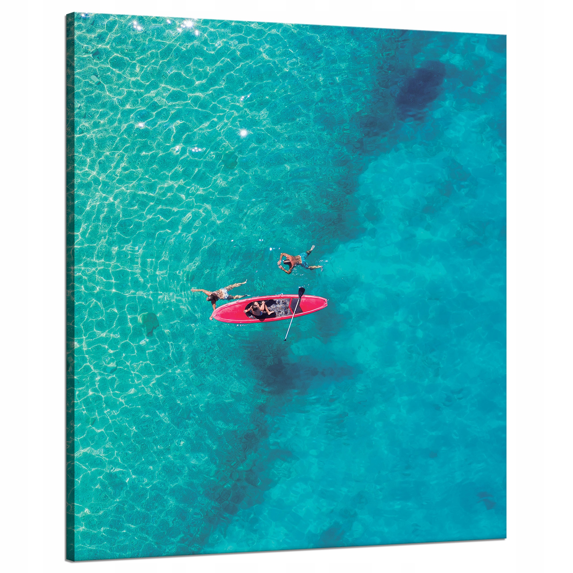 Obraz na plátně Kajak Lidé Slunce Voda Dovolená 80x100 cm