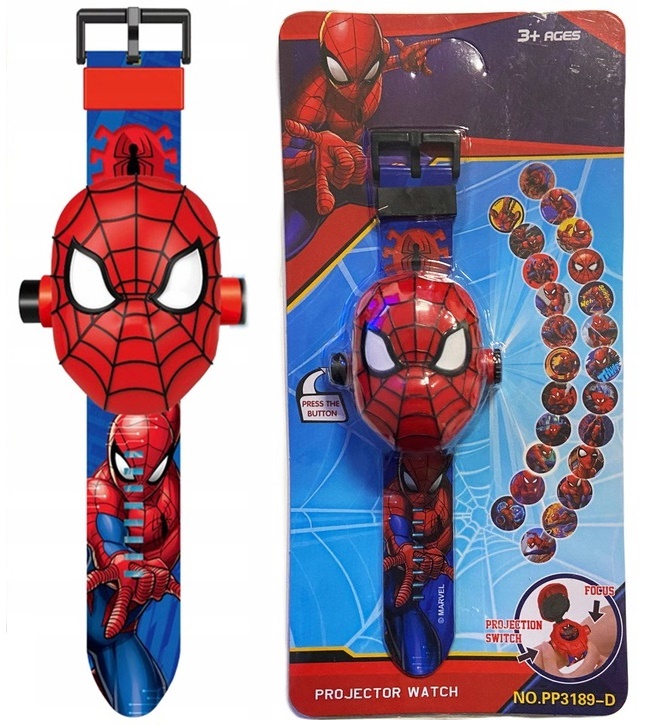 

Spiderman Zegarek 3D Z Projektorem Człowiek Pająk