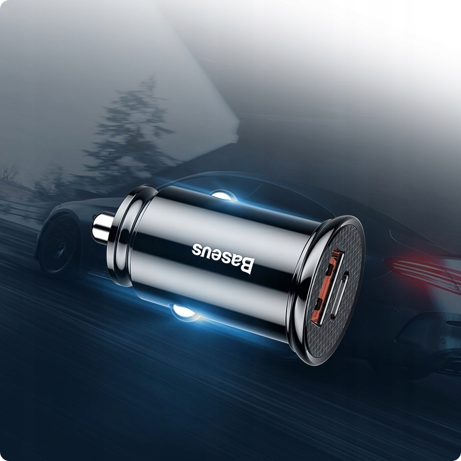 BASEUS MOCNA SZYBKA ŁADOWARKA SAMOCHODOWA USB USB-C TYP-C PD 30W QC 3.0 5A EAN (GTIN) 6953156286535