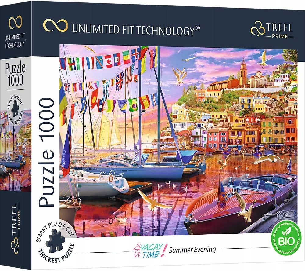Trefl Puzzle Prime 1000el. LETNI WIECZÓR wakacje łódź