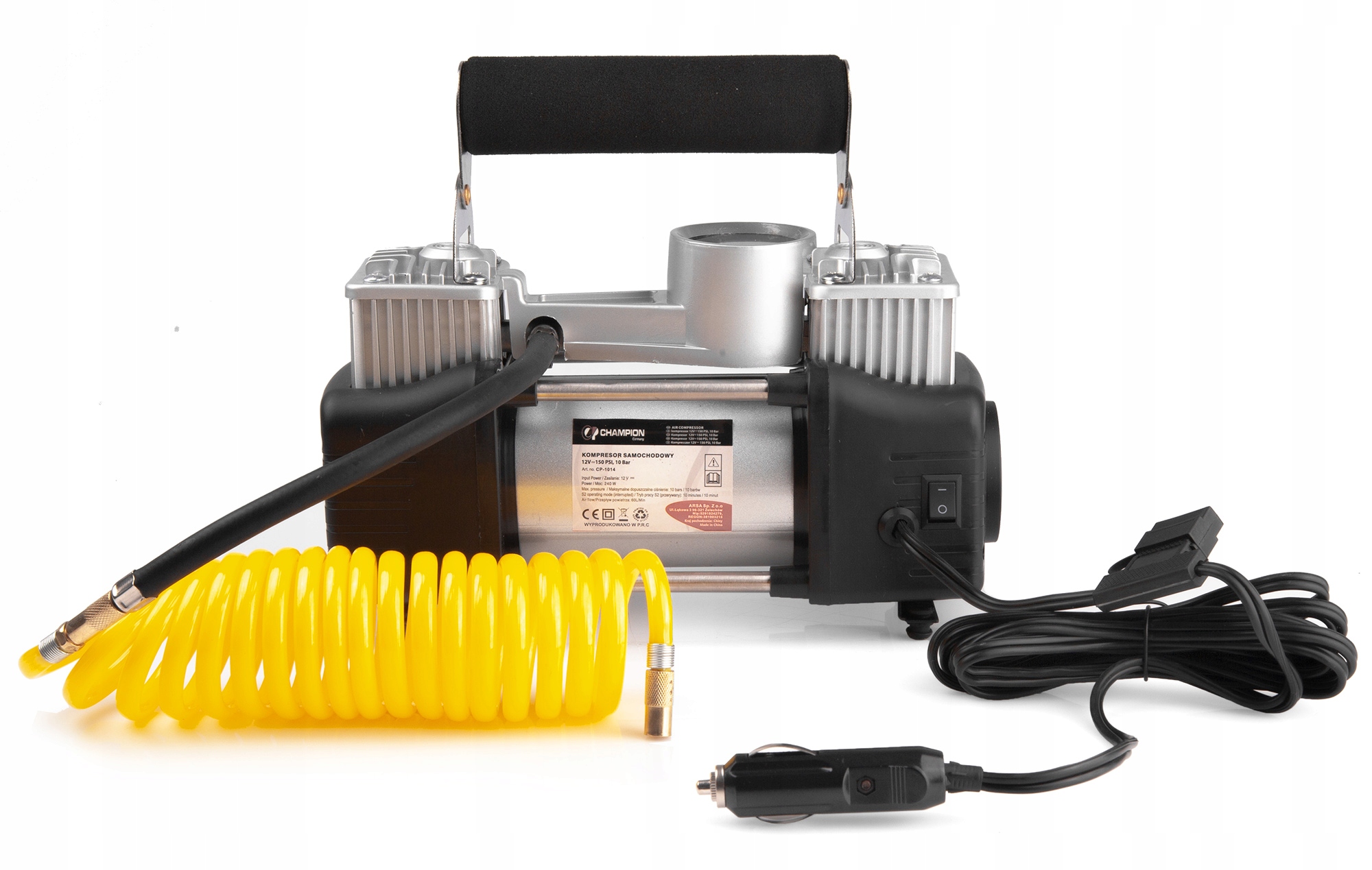 KOMPRESOR SAMOCHODOWY 12V POMPKA SPREZARKA LED EAN 5903919595085