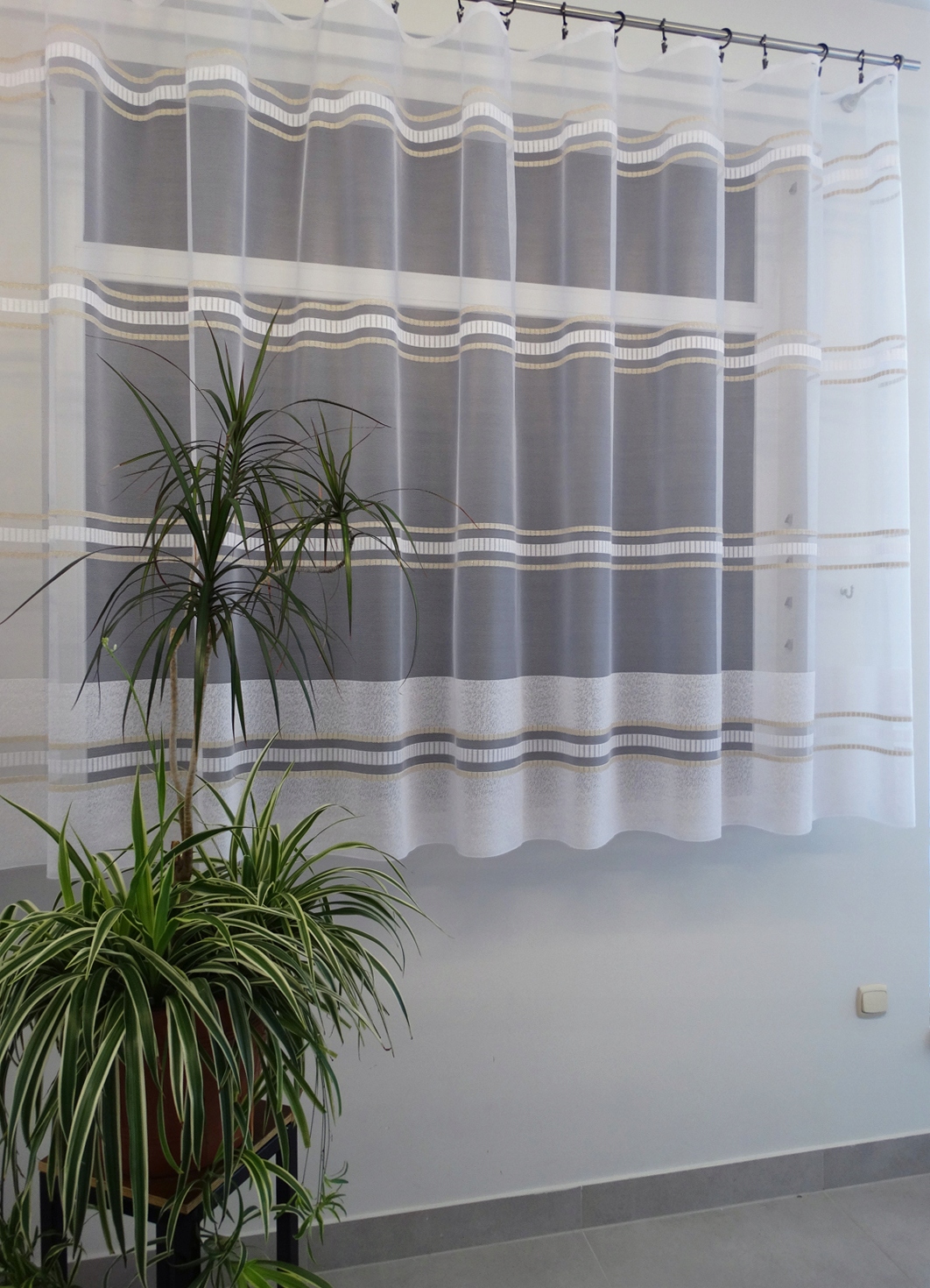Mg Záclona 352861 Bílá zlatá 400x250 cm hotová obšitá Bt