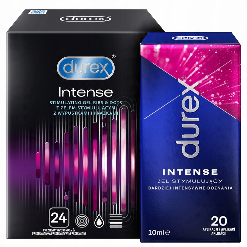 

Zestaw Durex prezerwatywy Intense żel potęgujący
