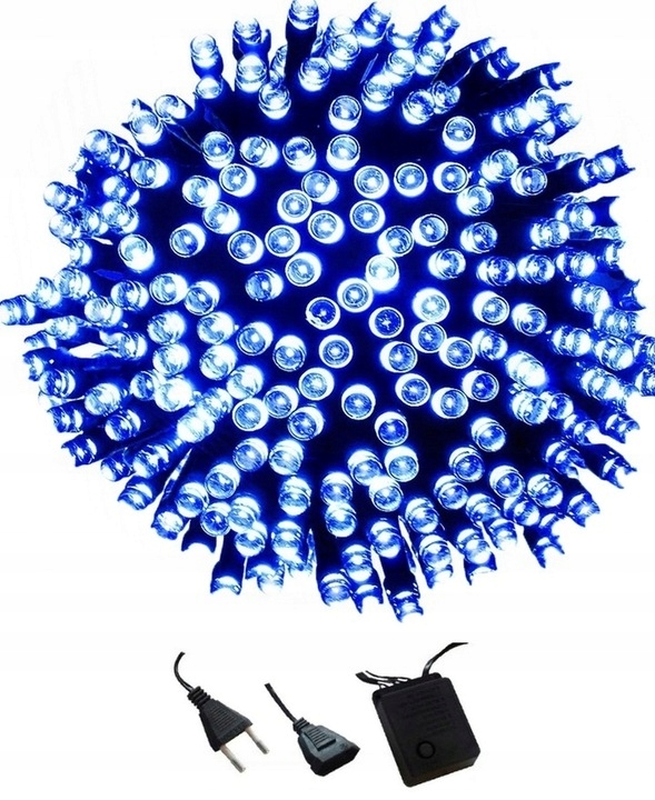 

Lampki choinkowe niebieskie programator 500LED