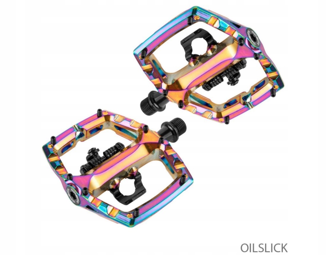 Xpedo Ambix pedály oboustranná západka platforma oilslick