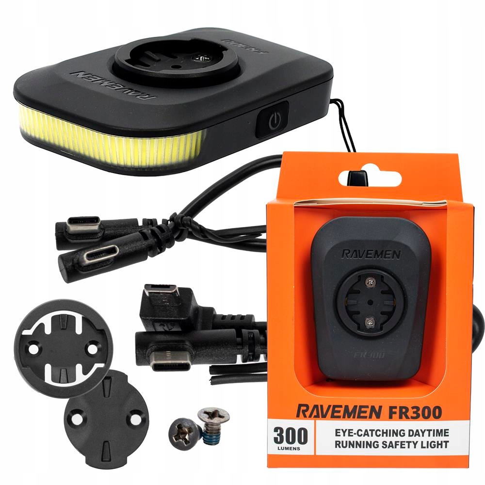 Lampka rowerowa Przednia Ravemen FR300, 300 lumenów na przód Garmin Wahoo