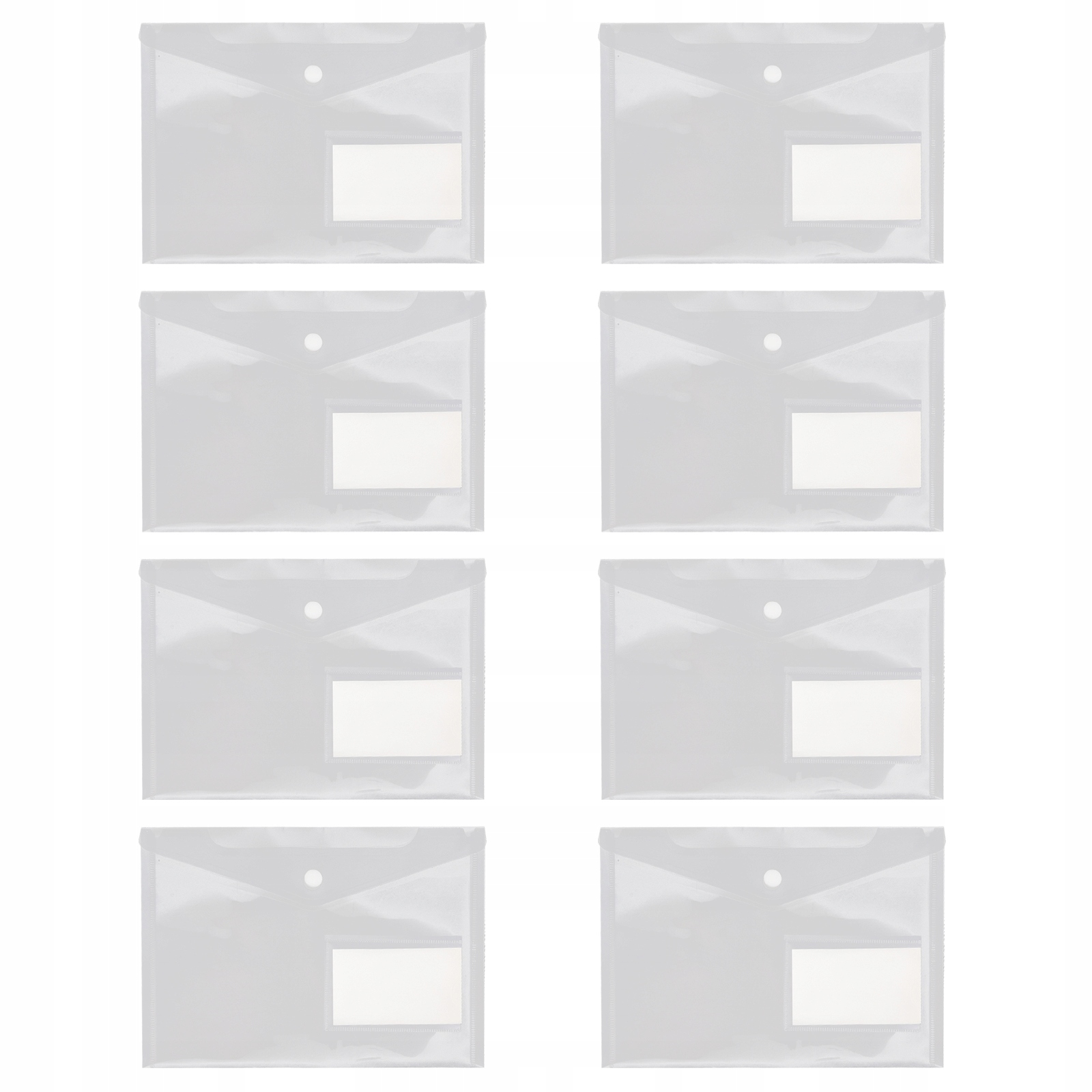 TORBY BIUROWE NA PRZYCISKI, PRZEZROCZYSTY PLASTIK