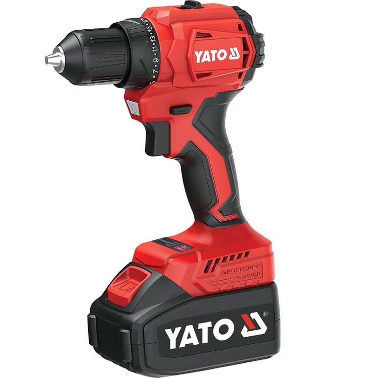 Yato Aku Vrtačka 18V Bezkartáčový Příklepový 18V +2Ah 45NM YT-827788
