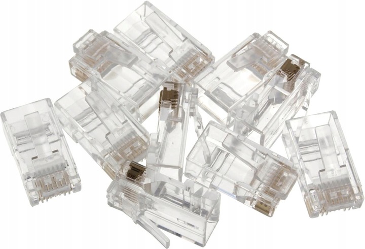 Wtyk komputerowy RJ45 8P 8C kat.6E 10 sztuk