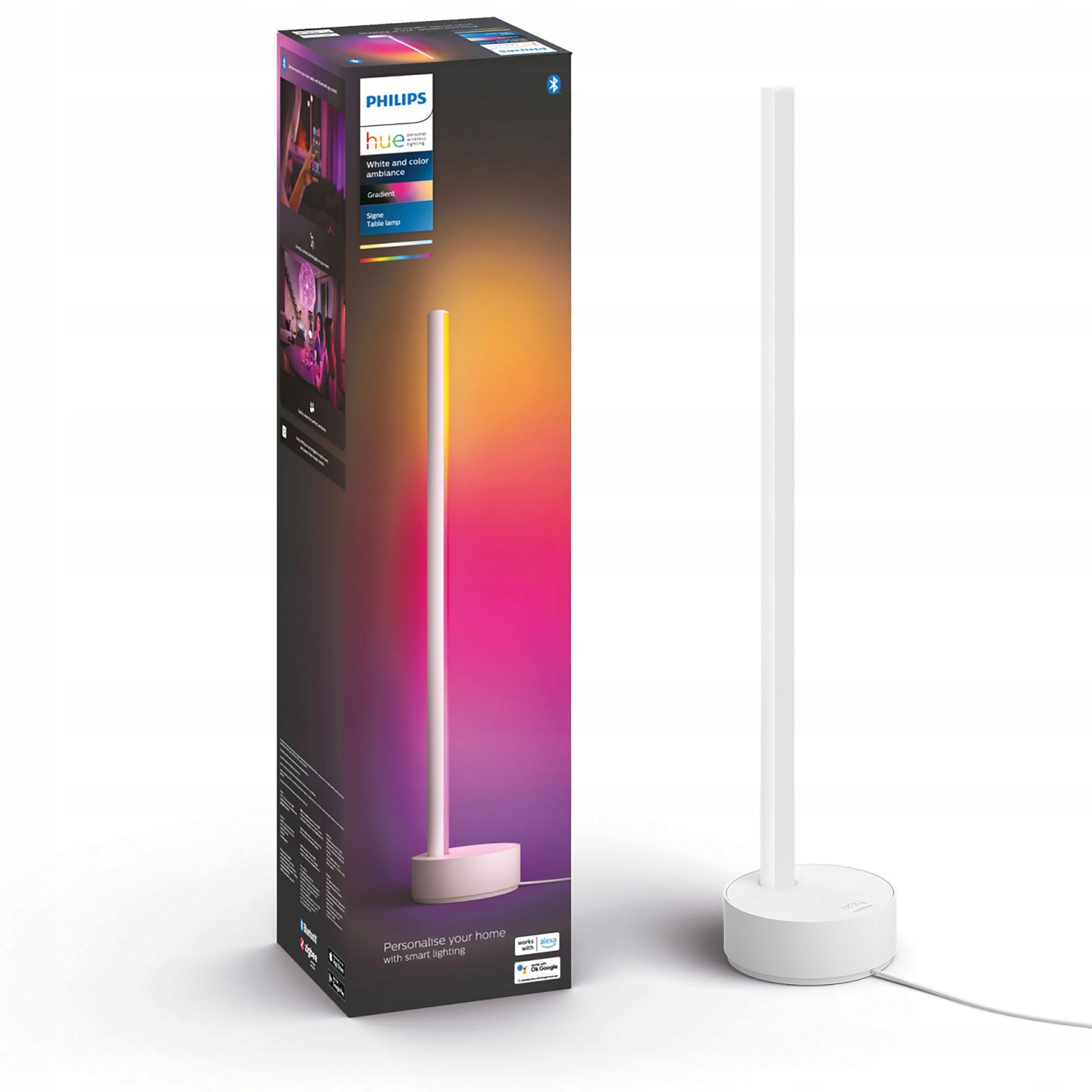 Lampa stołowa Philips Hue Signe gradient W&c Biała
