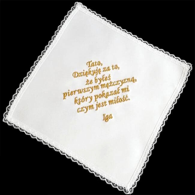 Poděkování mamince Taty kapesník s věnováním