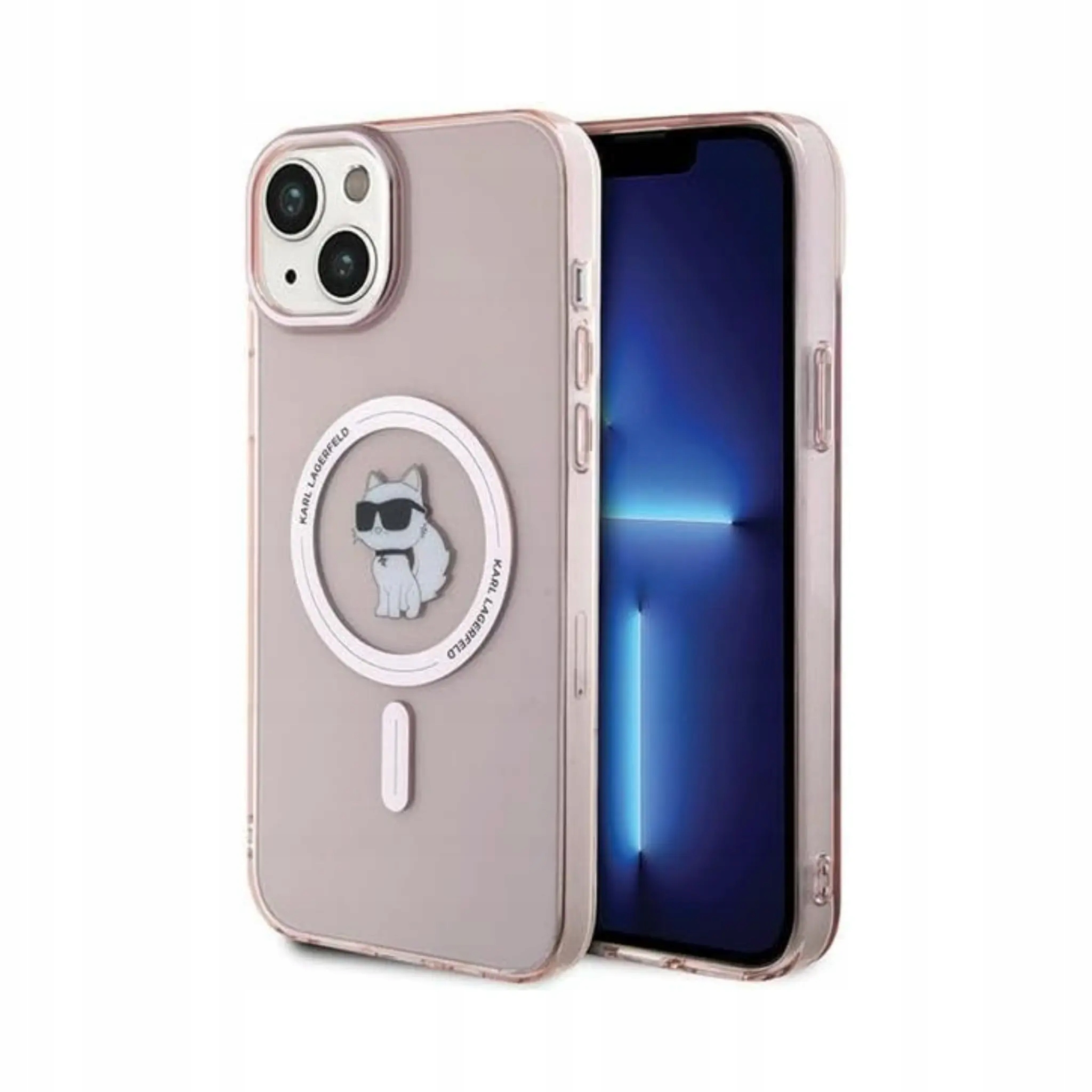 Karl Lagerfeld IML Choupette MagSafe Case, różowy iPhone 15 Plus