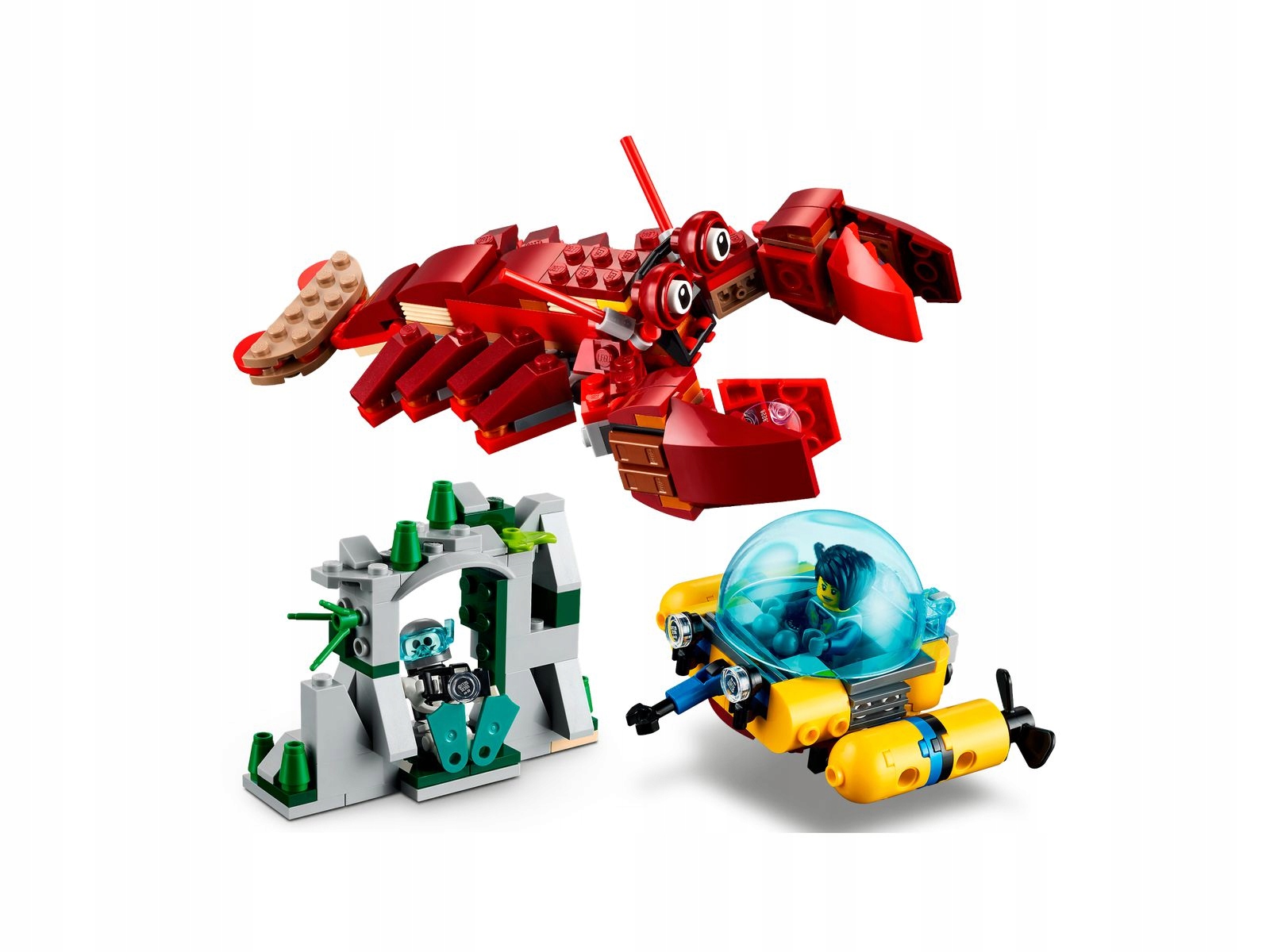 LEGO Creator 3 w 1 31130 Wyprawa po zatopiony skarb + oryginalna torba LEGO Bohater / Bajka brak