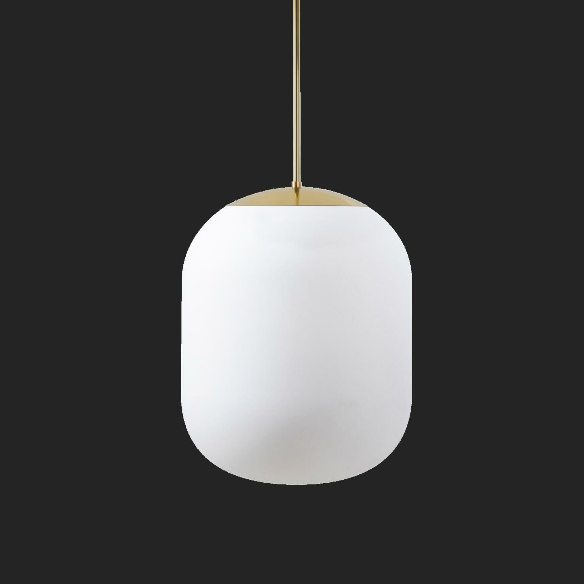 Osmont 62311 Tania P2 Hp závesné sklenené svietidlo mosadz leštená biela IP4