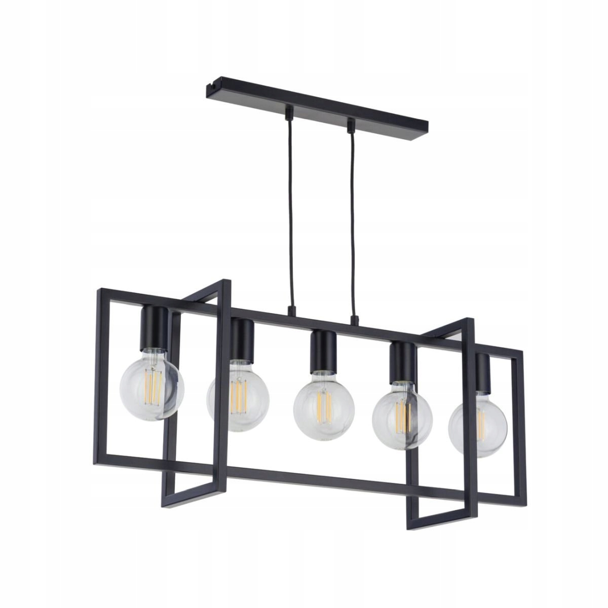 Loftová obdélníková černá závěsná lampa Eden 5 32237 Sigma Lighting