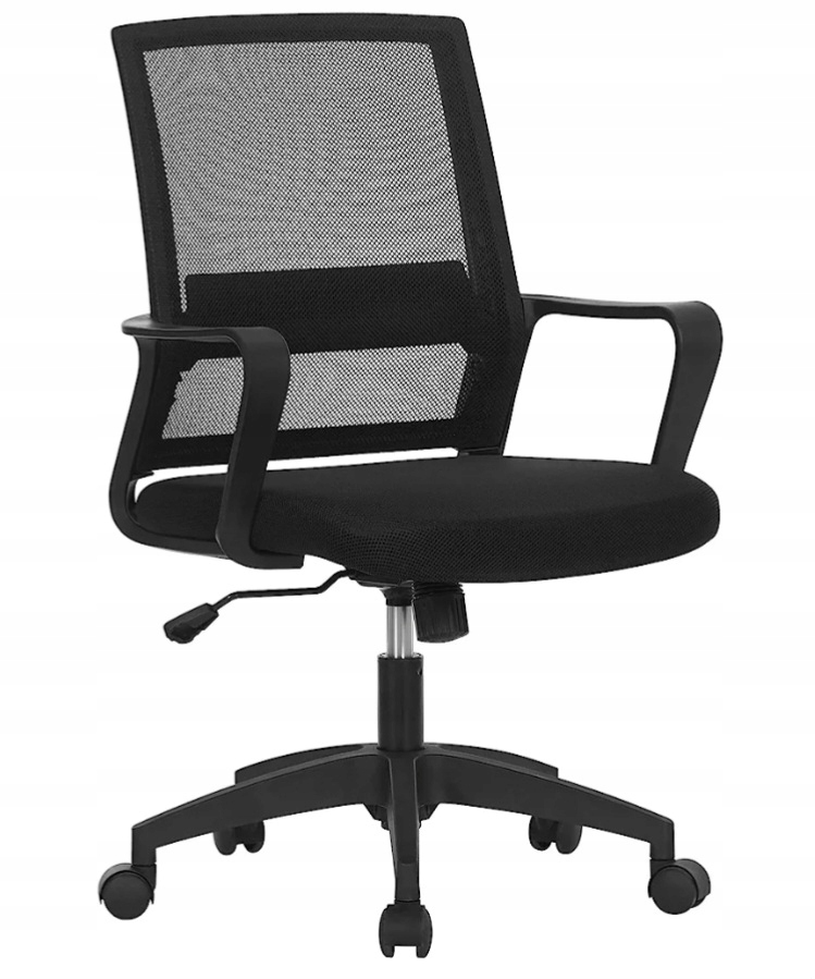 Fotel Biurowy Obrotowy Czarny 97 x 48 x 50,5 cm Wentylowany