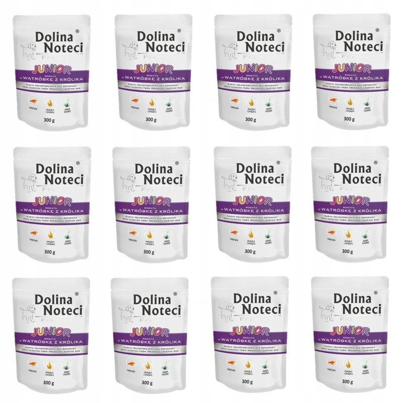 Levně Dolina Noteci Junior Králík Krmivo Pro Psa 12x300g