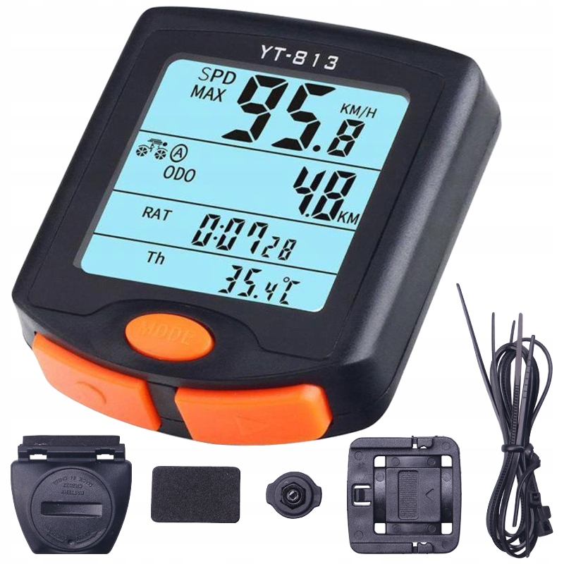 Licznik Rowerowy Wodoodporny Bezprzewodowy 1.7" Magnes Czujnik CR2032