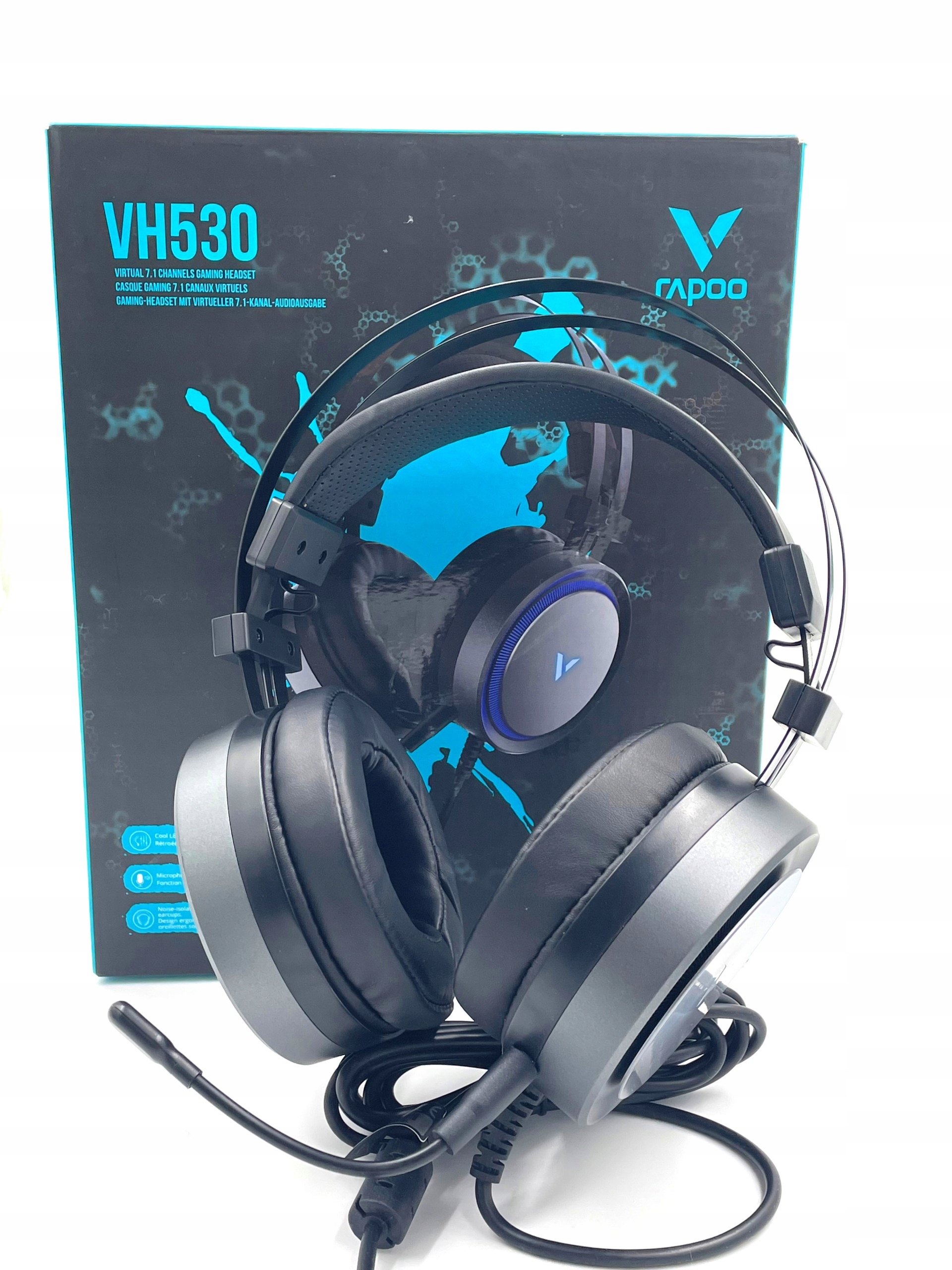 Słuchawki nauszne GAMINGOWE RGB Rapoo VH530 7.1 Kod producenta VH530