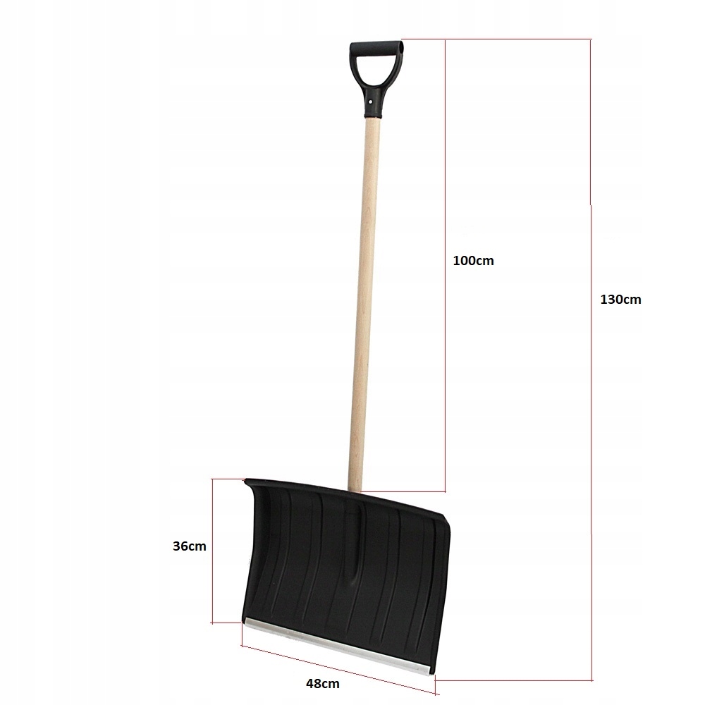 Сніг лопата чорний пандус дерев'яний вал 48см код виробника RLL CZ
