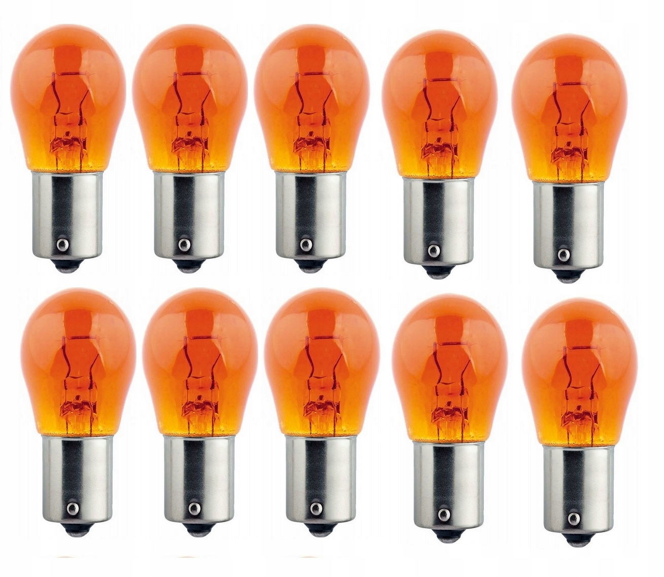 Żarówka BAU15S PY21W 12V 21W Pomarańczowa 10 Sztuk