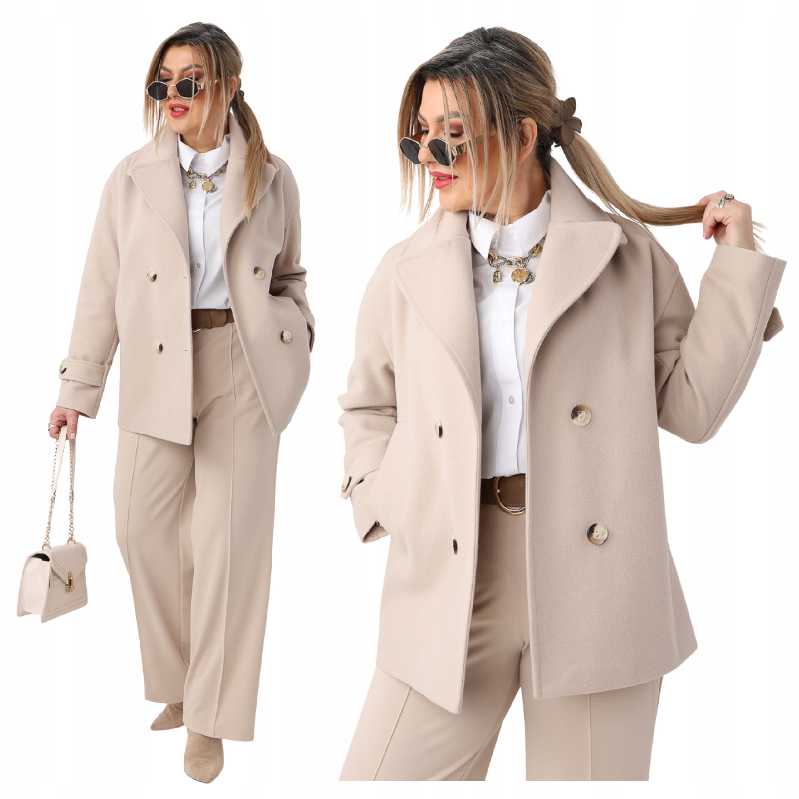 kurtka z kołnierzem narzutka Polski Producent duże rozmiary