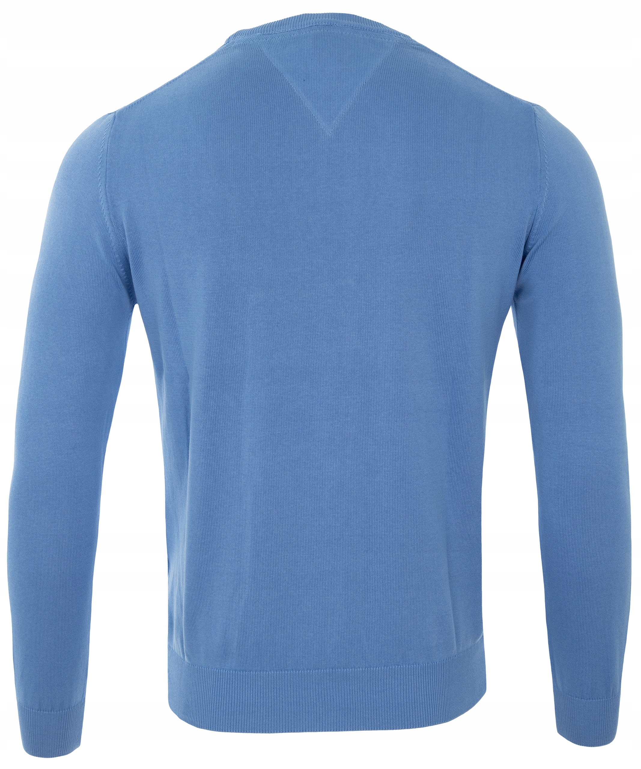 SWETER ELEGANCKI WYSOKA JAKOŚĆ 100%BAWEŁNA POD SZYJĘ NIEBIESKI M Kolor niebieski