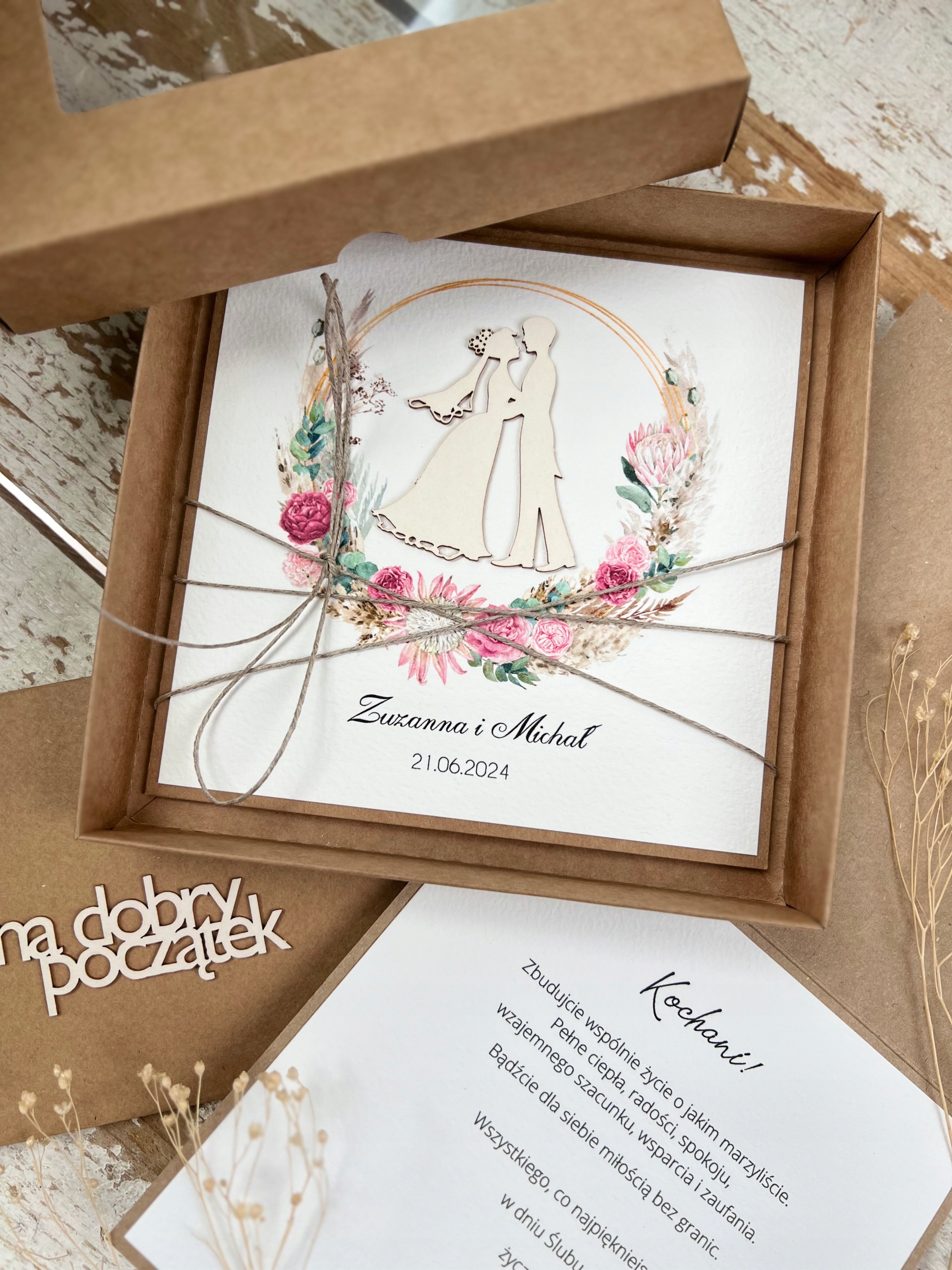 Přání na svatba svatební ručně vyrobené s personalizací