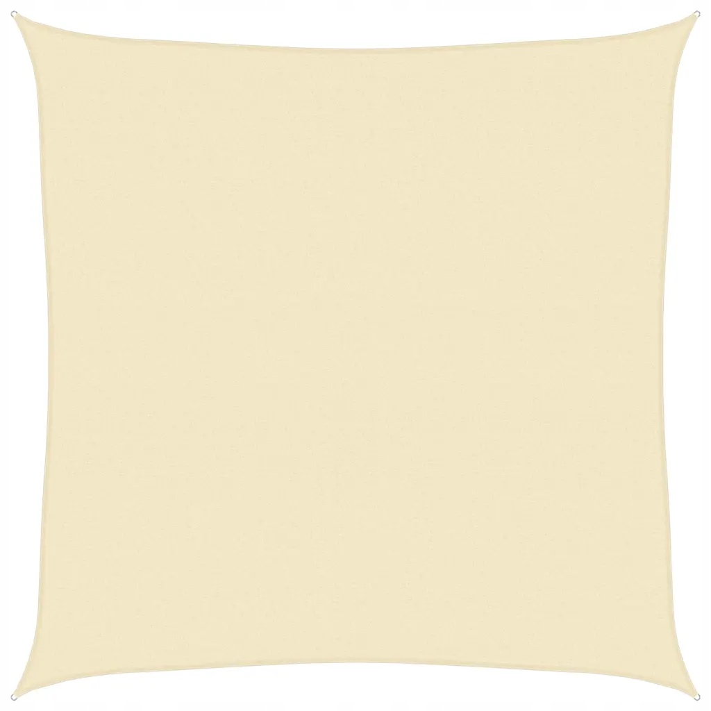 Sluneční clona Hdpe 5 x 5 m, krémová, čtvercová