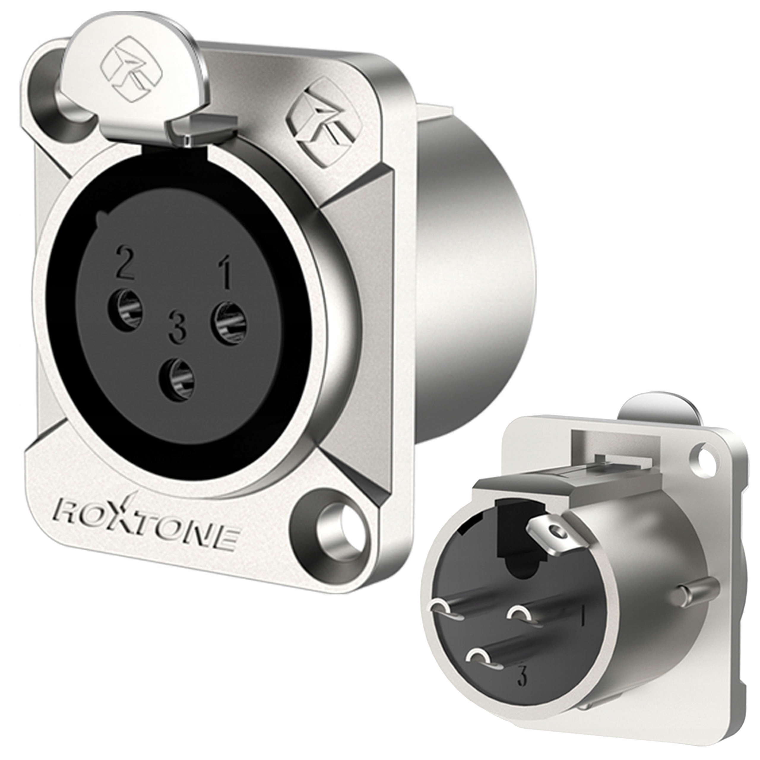 GNIAZDO XLR 3 PIN ZŁĄCZE ŻEŃSKIE ROXTONE RX3FD-NT MONTAŻOWE PANELOWE MONTAŻ