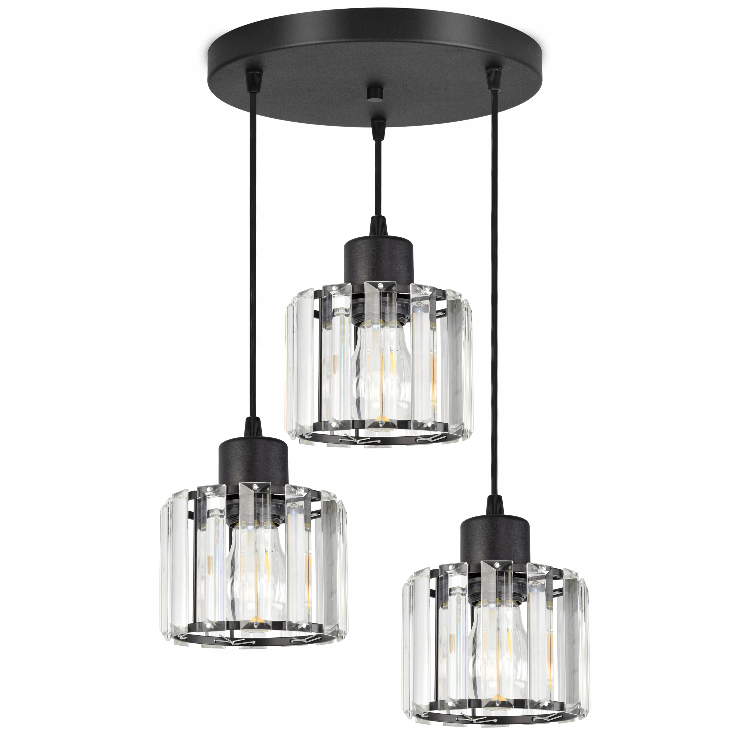

Szklana Lampa Wisząca Sufitowa Żyrandol Plafon Led