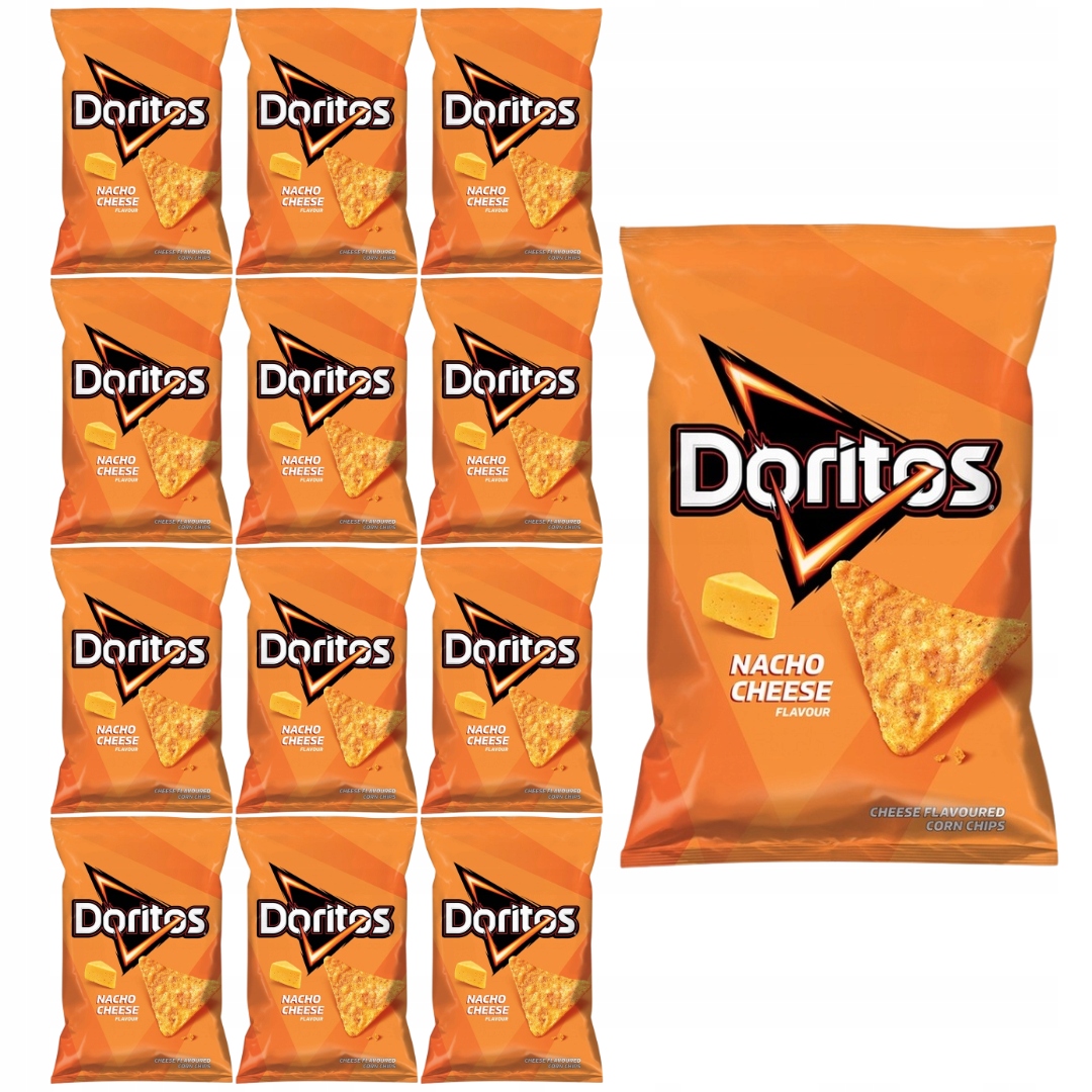 Doritos Nacho Chipsy kukurydziane o smaku serowym 100 g x 13 sztuk