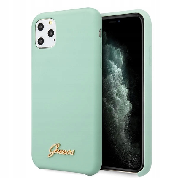Guess GUHCN65LSLMGG iPhone 11 Pro Max zielony/green hard case Silicone Vint