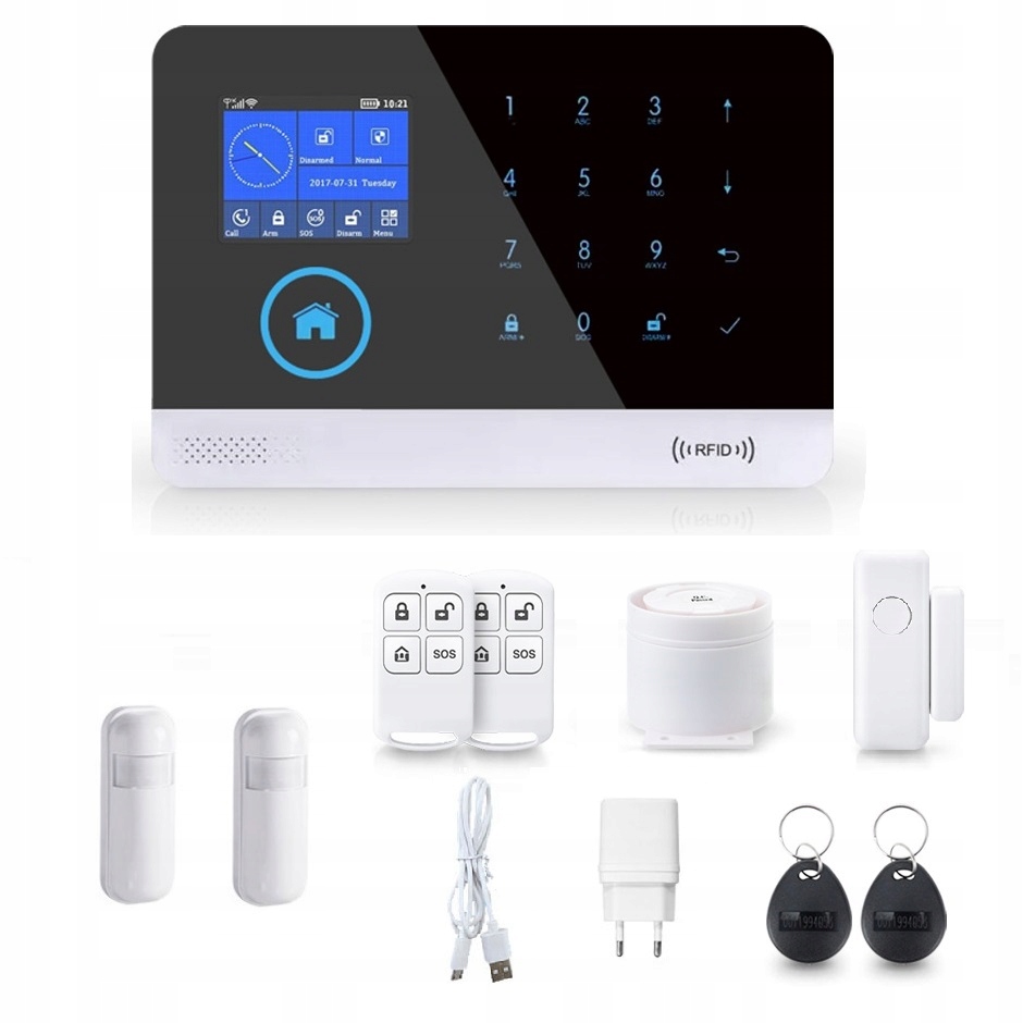 Alarmový Systém LCD 2.4' Gsm WiFi Tuya Smart Pl 2xPIR