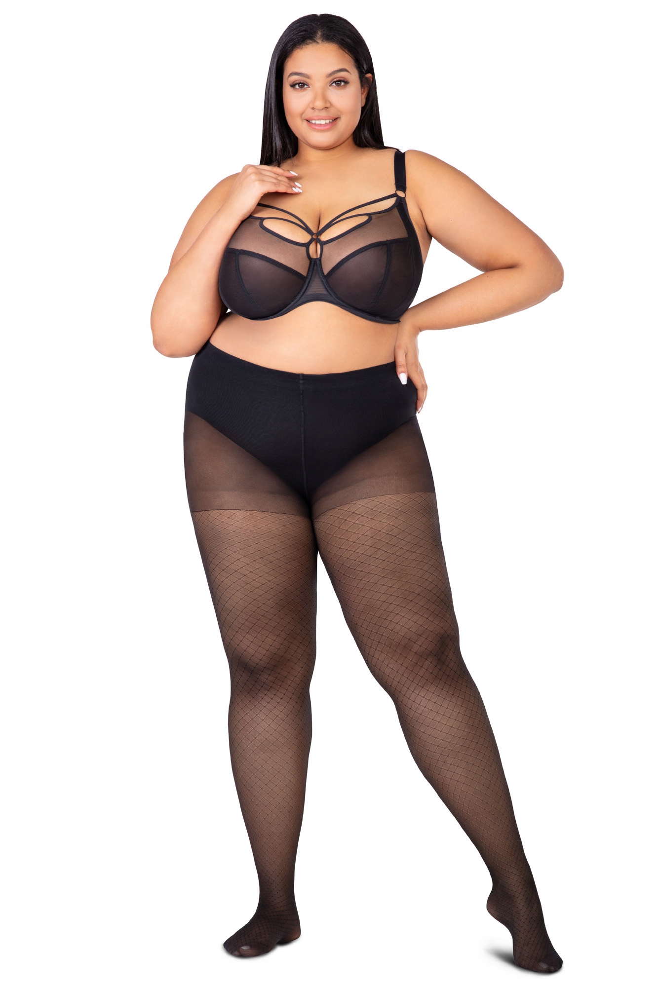 Rajstopy PLUS SIZE Mona Allure 30DEN wzór ONYX r.5 13048868919 - Allegro.pl