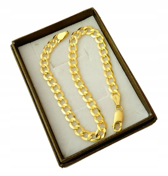 

Bransoletka Złota 585 Męska Szeroka +grawer