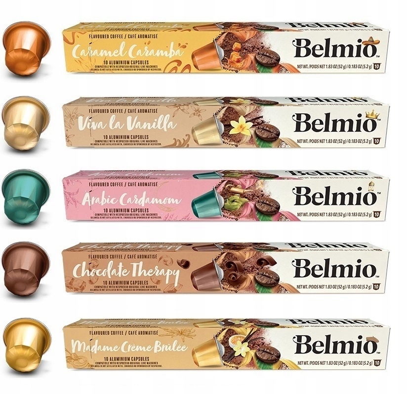 Kapsle pro Nespresso Belmio Káva Chutné 5x10 ks