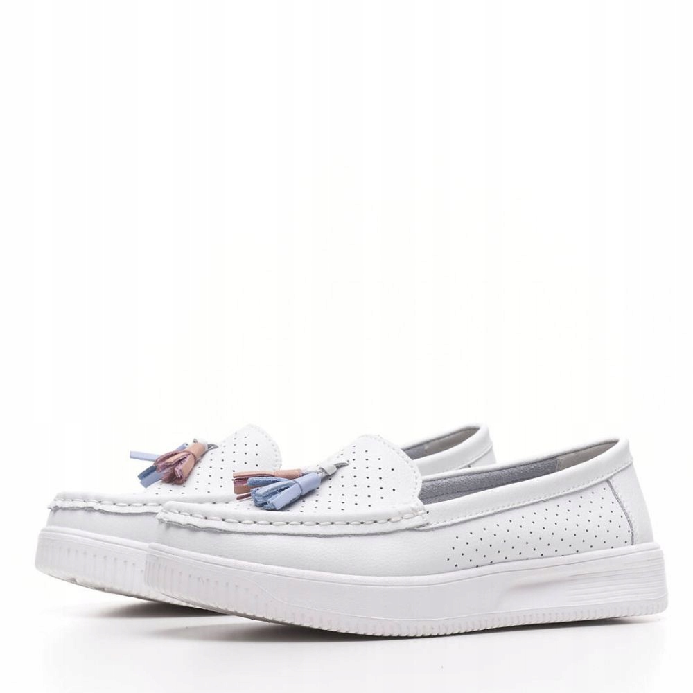 MOKASYNY PÓŁBUTY NA PLATFORMIE DAMSKIE KOLOROWE FRĘDZLE SERGIO LEONE 38 Cechy dodatkowe ażurowe frędzle